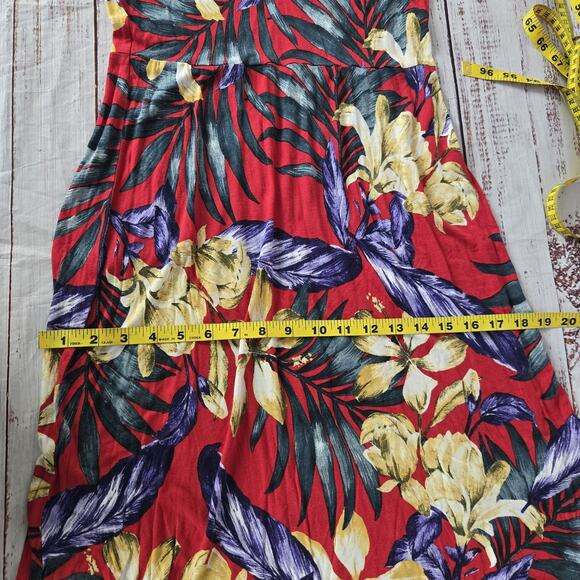 Lascana Dress Womens Medium 40 Floral Tropical Print Short Sleeve Viscose Summer - Picture 11 of 13